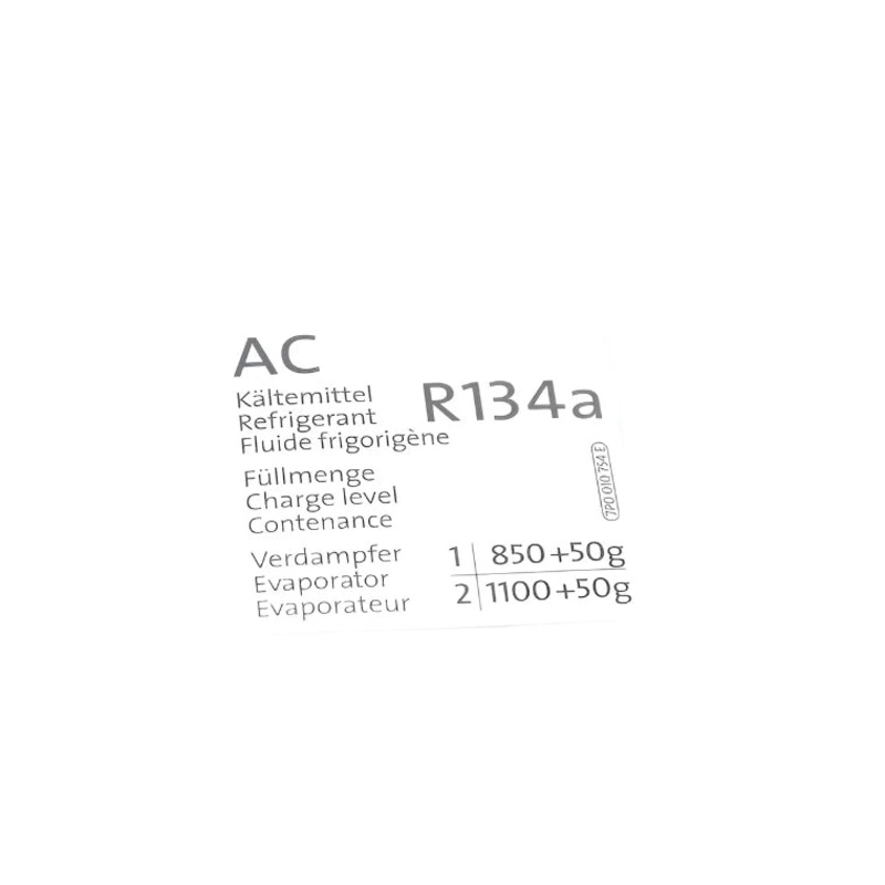 Porsche A/C System Information Sticker – Cayenne 11-18  958-701-141-00