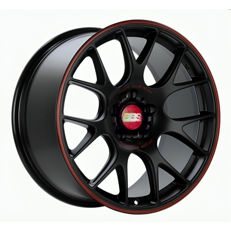 Porsche Wheel 19×9.5 ET45 Satin Black/Red Lip  CH123NE