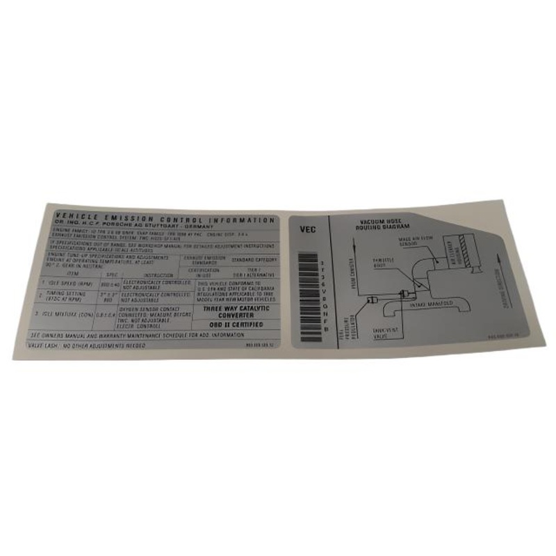 Porsche Emission Control Sticker – 911 94-98
