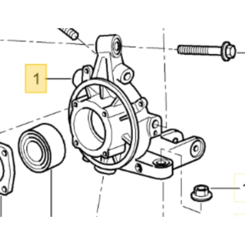 Porsche Wheel hub carrier rear left 911 05-13  997-331-111-08