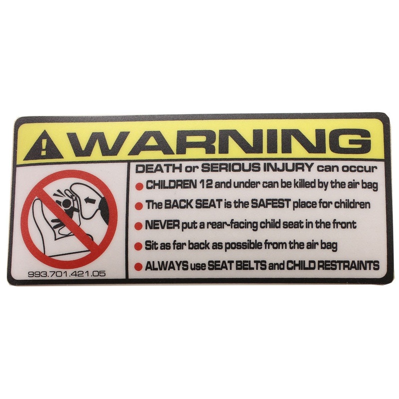 Porsche Airbag Decal – 911/928/968 92-98  993-701-421-05