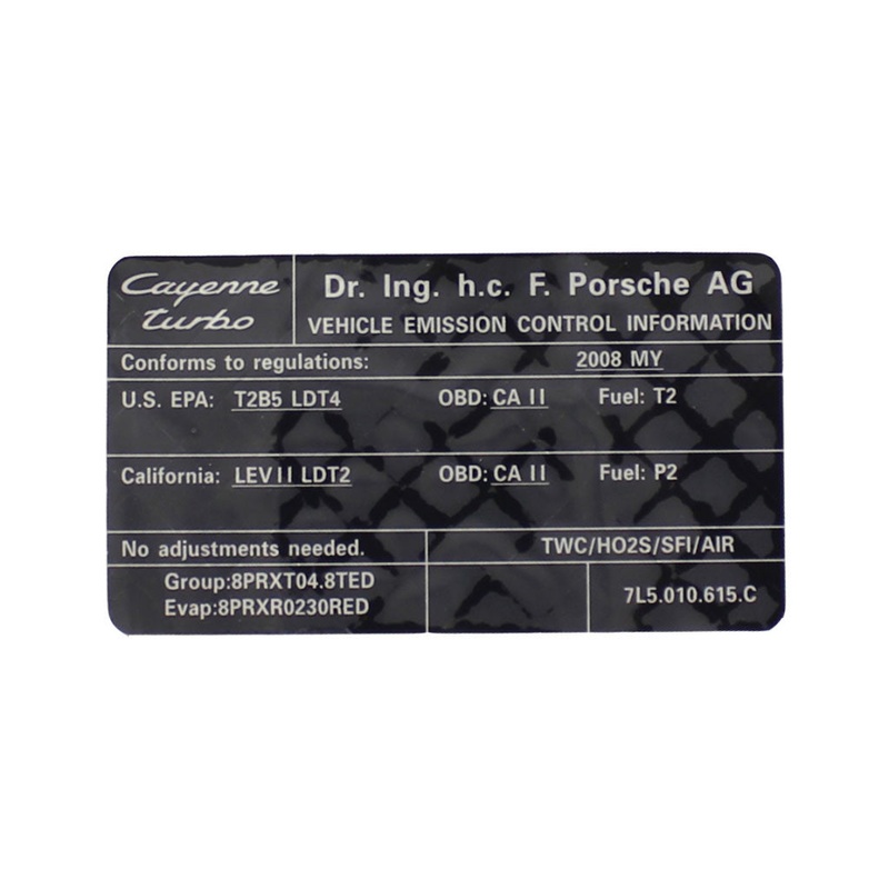 Porsche Engine Sticker – Cayenne 2008  955-006-119-10
