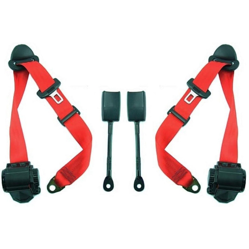 Porsche RS Style 3 Point Red Seat Belts – 911 | 1995-1998  FS-POR-993-SBR
