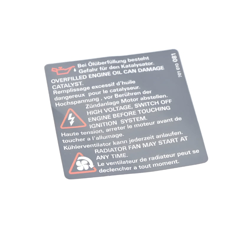 Warning Sign Sticker – Cayenne | 2003-2010