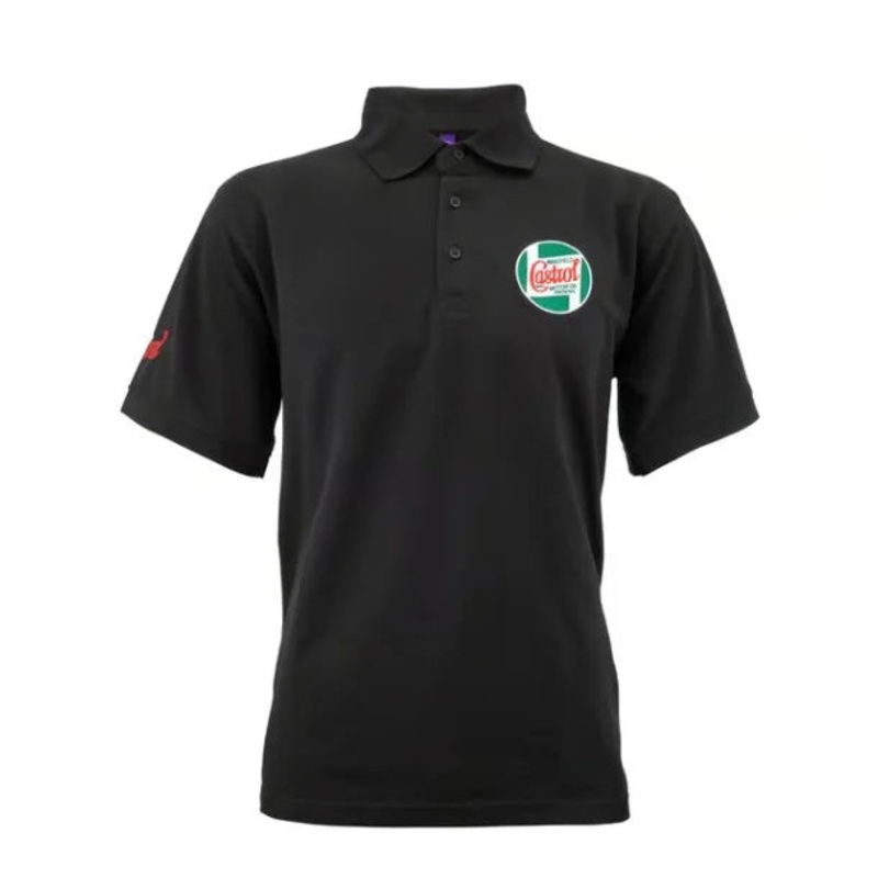 Castrol Classic Polo Shirt – Black – XXL