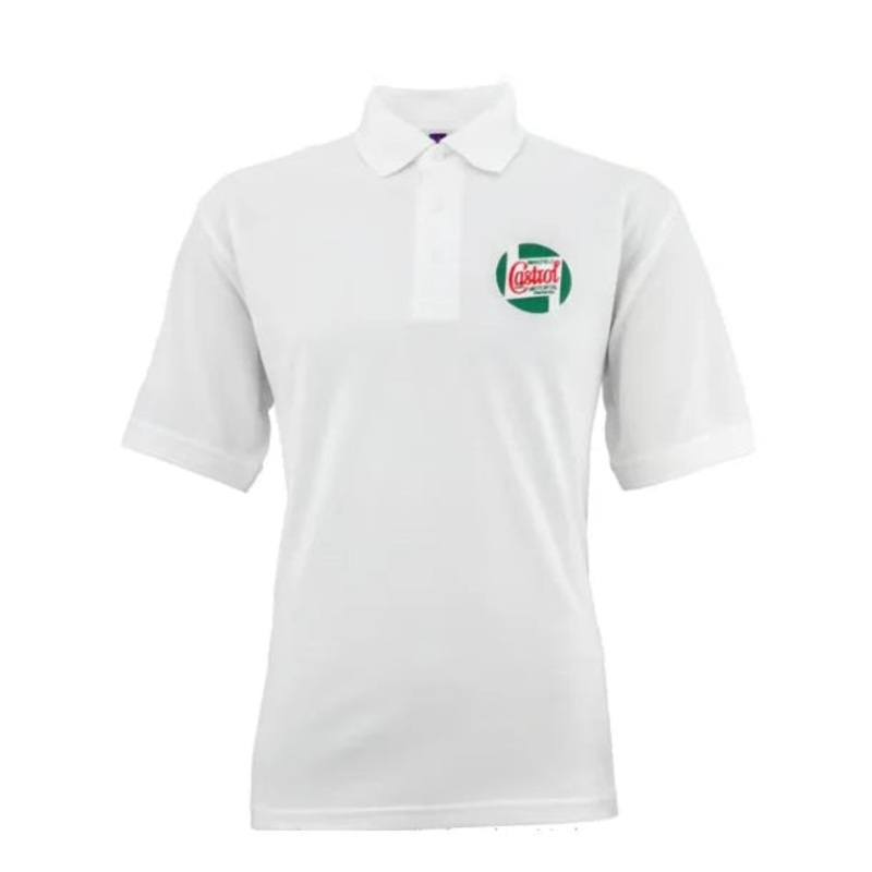 Castrol Classic Polo Shirt – White – XL