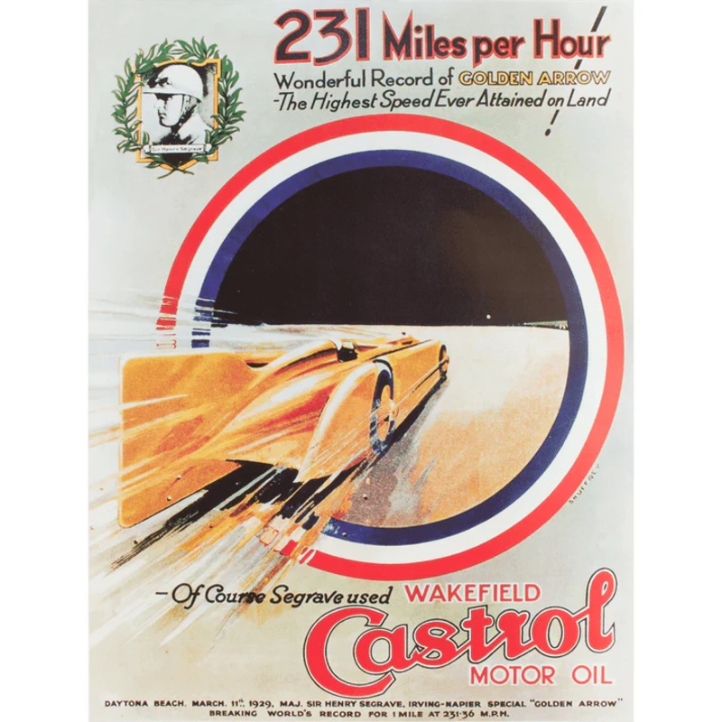 Castrol Classic 231 mph Landspeed Record Poster