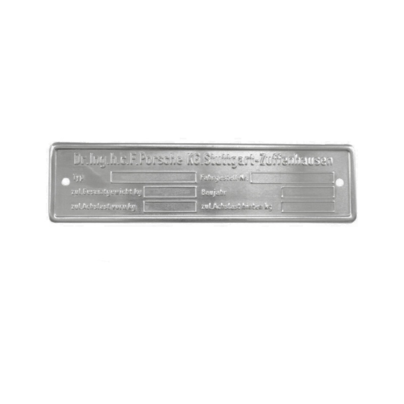 Chassis Identification Plate – 911 | 914 | 924 | 928 | 1965-1995