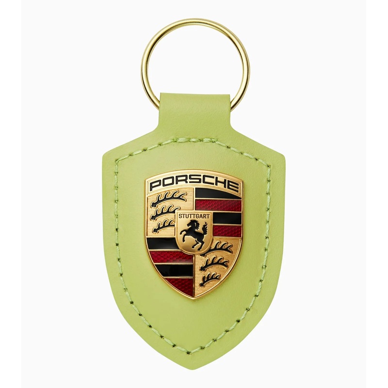 Porsche Crest Keyring – Metallic Yellow