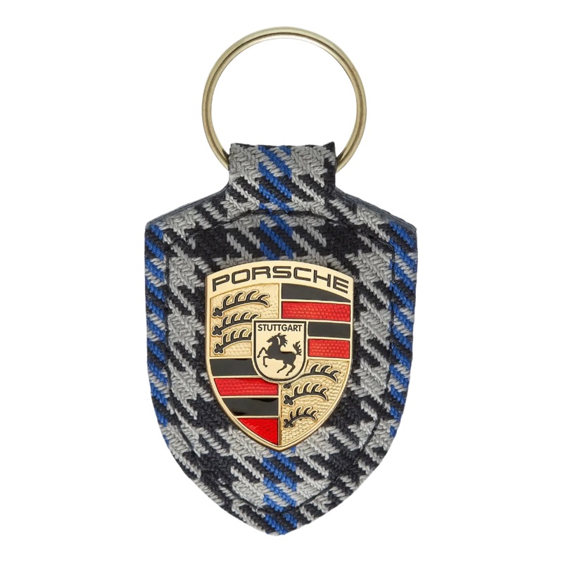 Porsche Crest Keyring – Pepita Blue