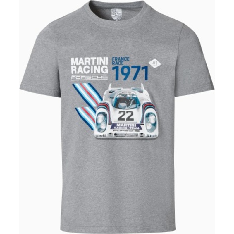 Porsche Martini Racing Unisex T-Shirt – Gray Melange