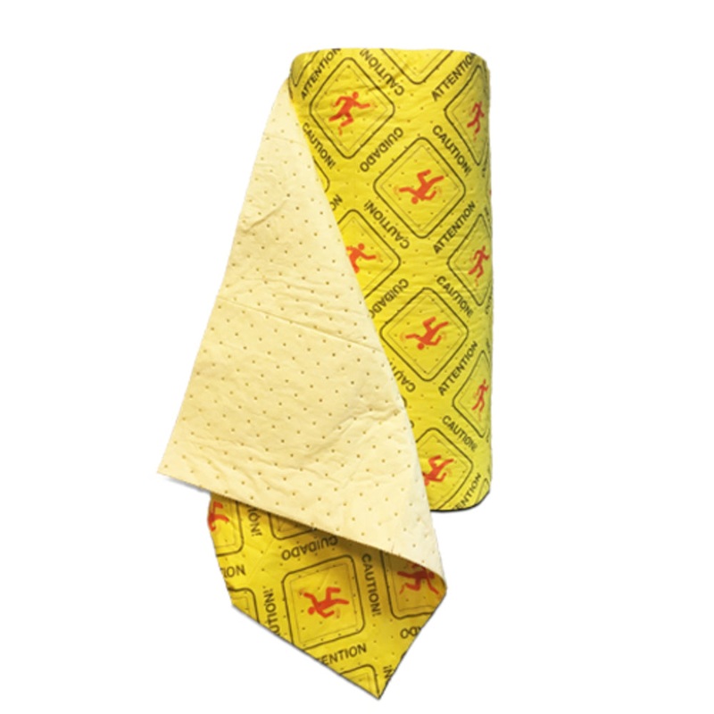 Yellow Caution Absorbent Roll – 32 Inch X 150 Feet