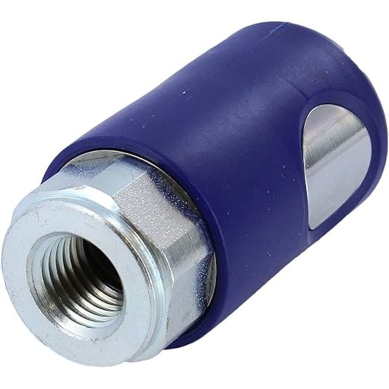 1/4 Inch Industrial Air Coupler Blue Push Button