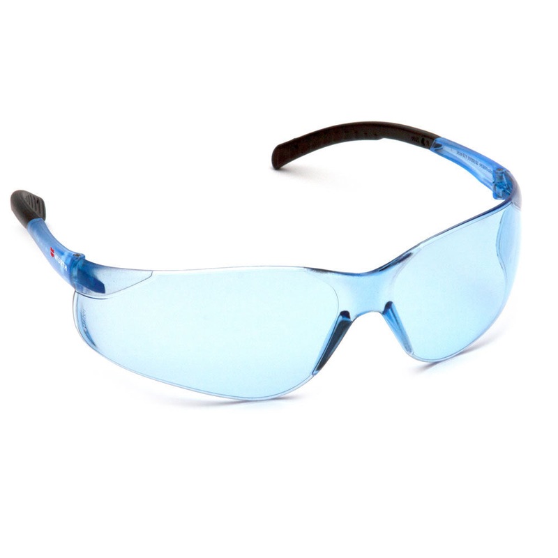 Anti Fatigue Blue Lens Fission Safety Glasses With Black Temple