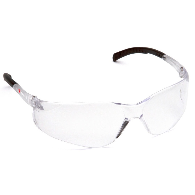 Clear Anti-Fog Lens Fission Safety Glasses With Black Temple