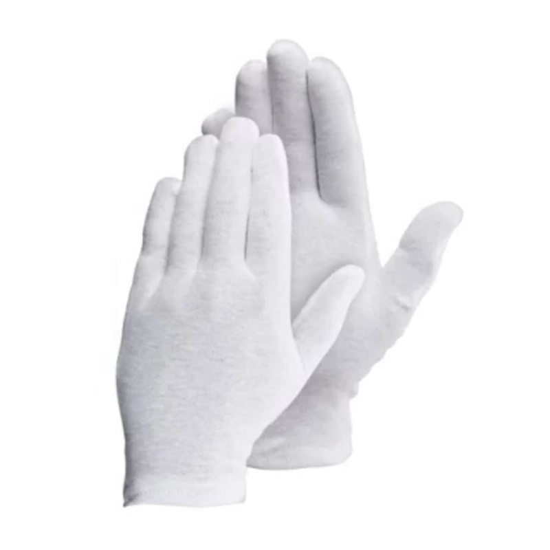 Light Weight Unhemmed Cotton Gloves – 10 Inch – Pack of 12