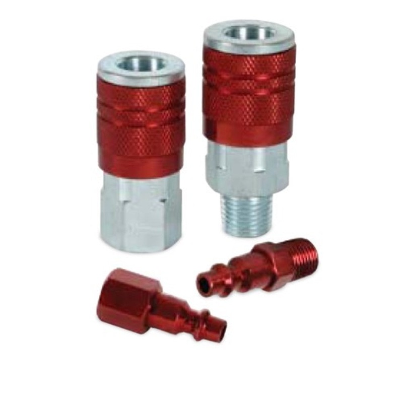 Mnpt Industrial Type D 1/4 Inch Red Air Nipple