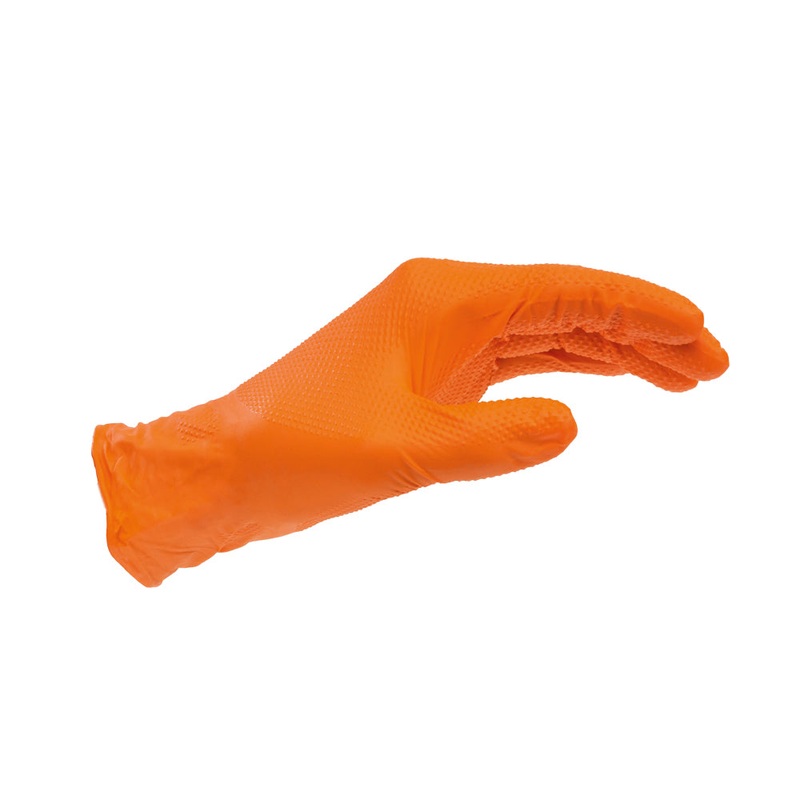 Nitrile Textured Orange Gloves Box – XXL – 100 Per Box