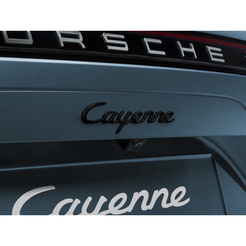 Rear Lid Emblem Logo – Matt Black – Cayenne | 2019-2025