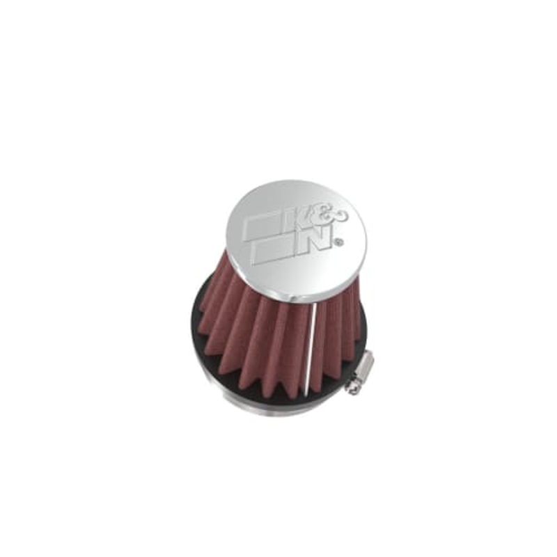 K&N 1.563in Flange ID x 3in Base OD x 2in Top OD x 3in Universal Round Tapered Chrome Filter (RC-2330)