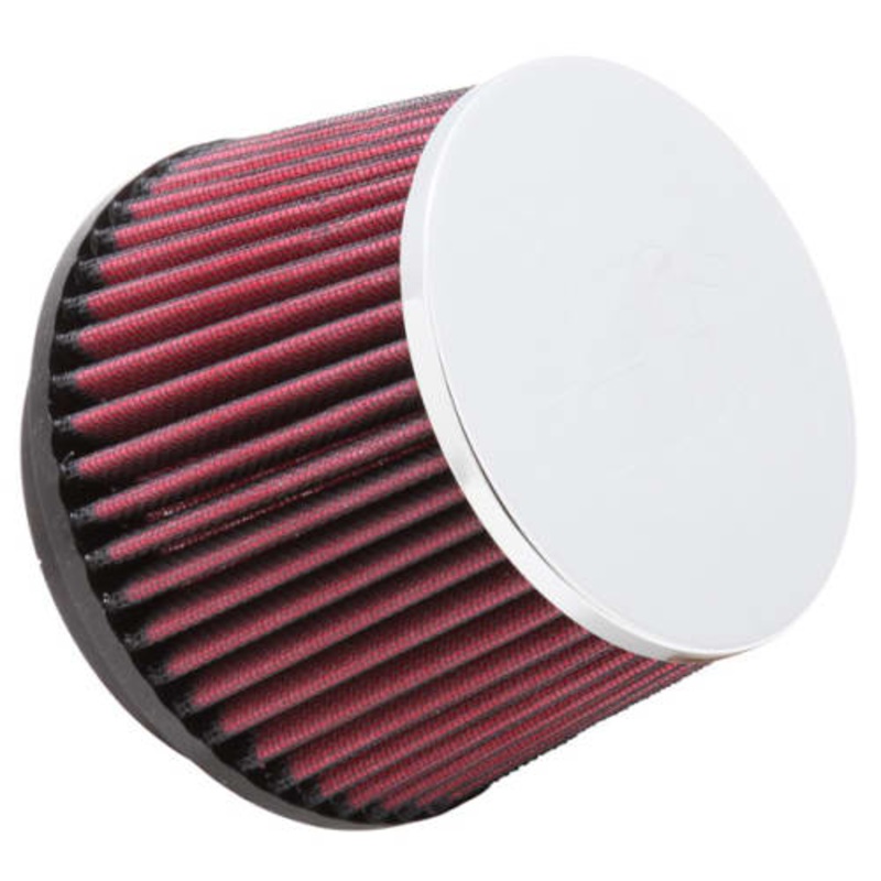 K&N 100MM Flange ID/138MM Base OD/114MM Top OD/92MM Universal Chrome Filter (RC-5057)
