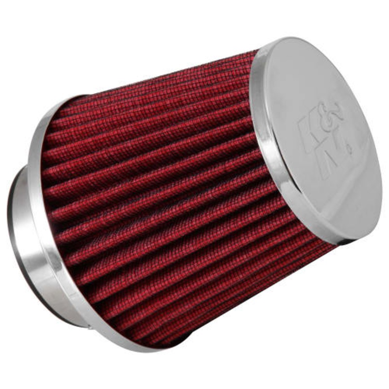 K&N 2 3/4in Flange/4 1/2in Bottom/4 1/2in Universal Chrome Filter (RG-1003RD-L)