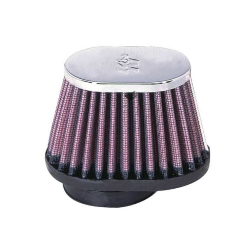K&N 2.375 Inch Flange/5.188 Inch Base/3.5 Inch Top/3.75 Inch Universal Chrome Filter (RC-1820)