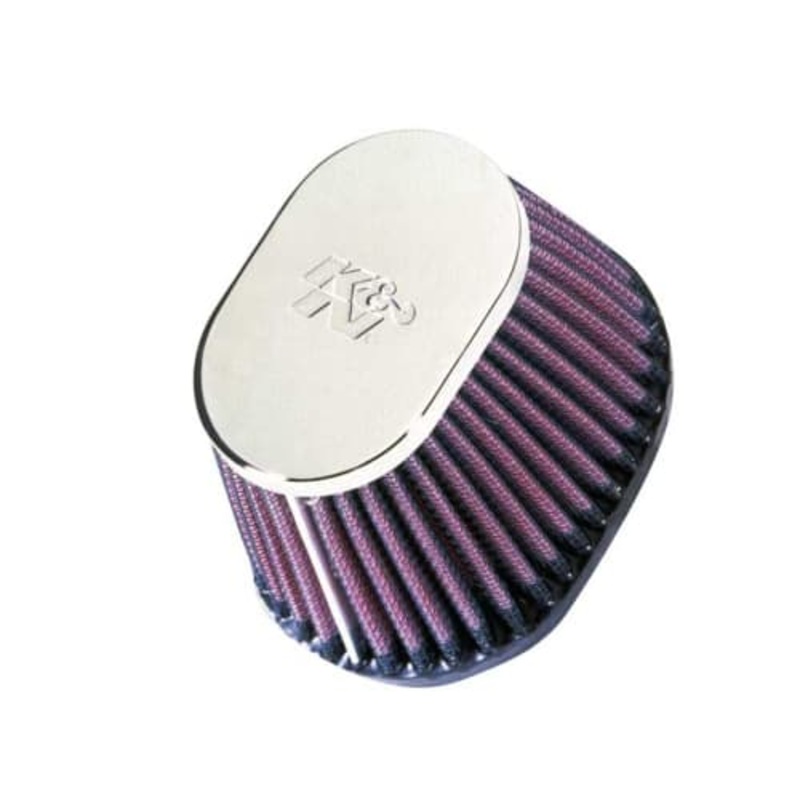 K&N 2.438in Flange ID x 5.125in OD x 2in Universal Chrome Filter (RC-0981)