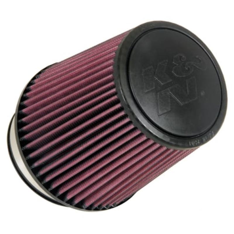 K&N 4.375in Flange ID 10 Deg Flange Angle 6in B OD 4.625in T OD 6.5in Univ Rubber Round Tapered Filter (RU-5061)