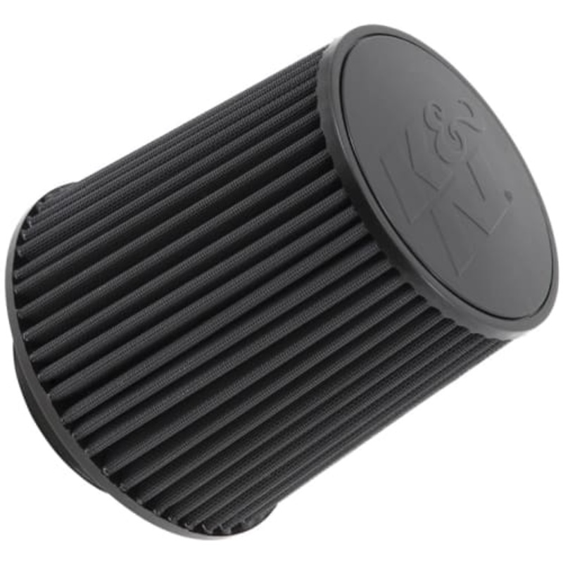 K&N 4.5in Flange ID x 8in Base OD x 6.625in Top OD x 8in Round Tapered Universal Rubber Filter (RU-5283HBK)