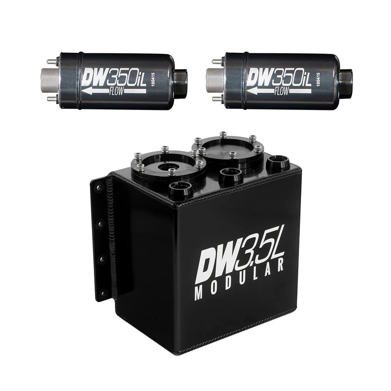 DeatschWerks 3.5L Modular Surge Tank Incl. 2 DW350iL In-Line Fuel Pump (6-352-35ST)