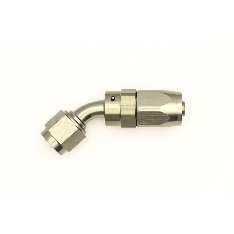DeatschWerks 6AN Female Swivel 45-Degree Hose End CPE (6-02-0802)