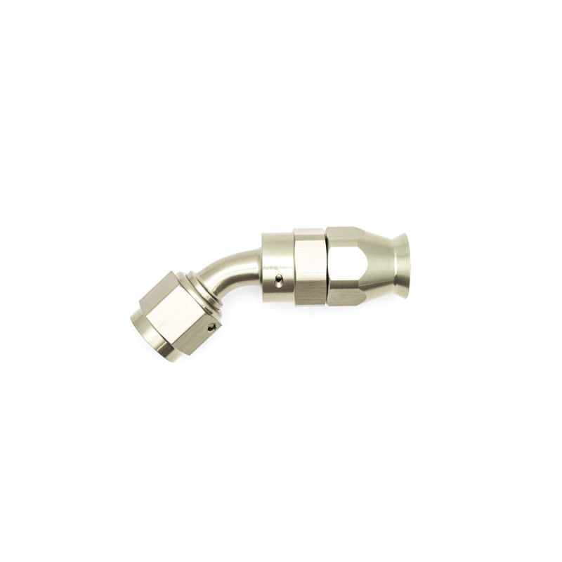 DeatschWerks 6AN Female Swivel 45-Degree Hose End PTFE Incl. 1 Olive Insert (6-02-0851)