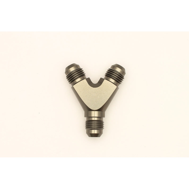 DeatschWerks 6AN Male Flare + 6AN Male Flare to 6AN Male Flare Y Block Fitting (6-02-0701)