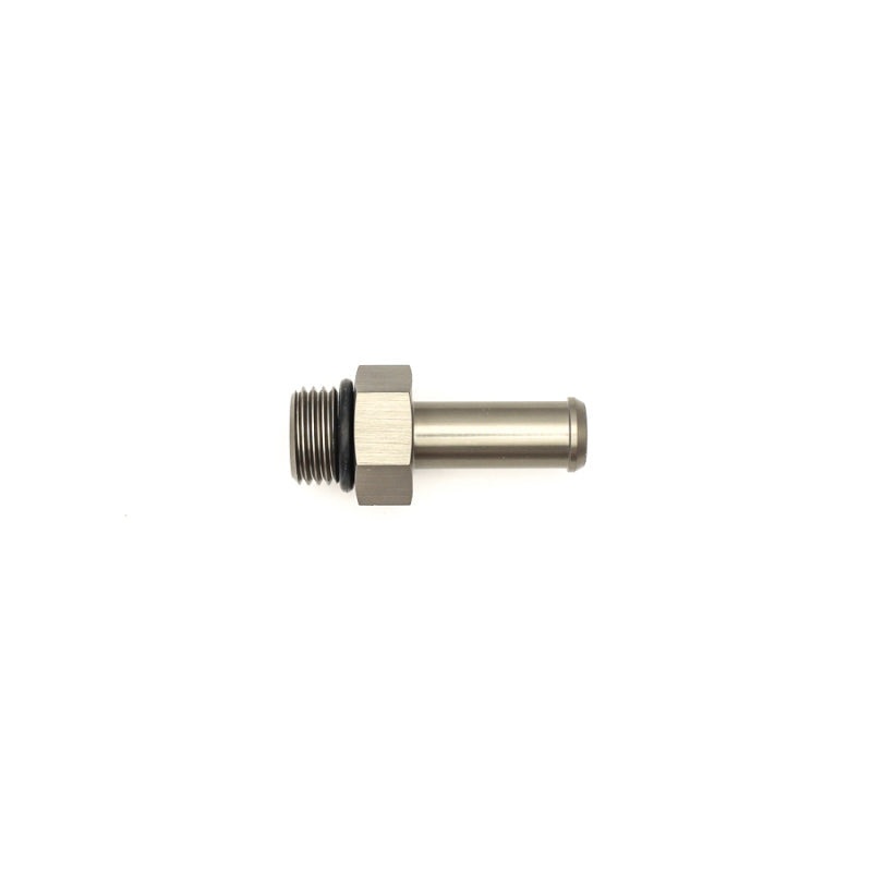 DeatschWerks 6AN ORB Male To 3/8in Barb Fitting Single Barb – Incl O-Ring (6-02-0504)
