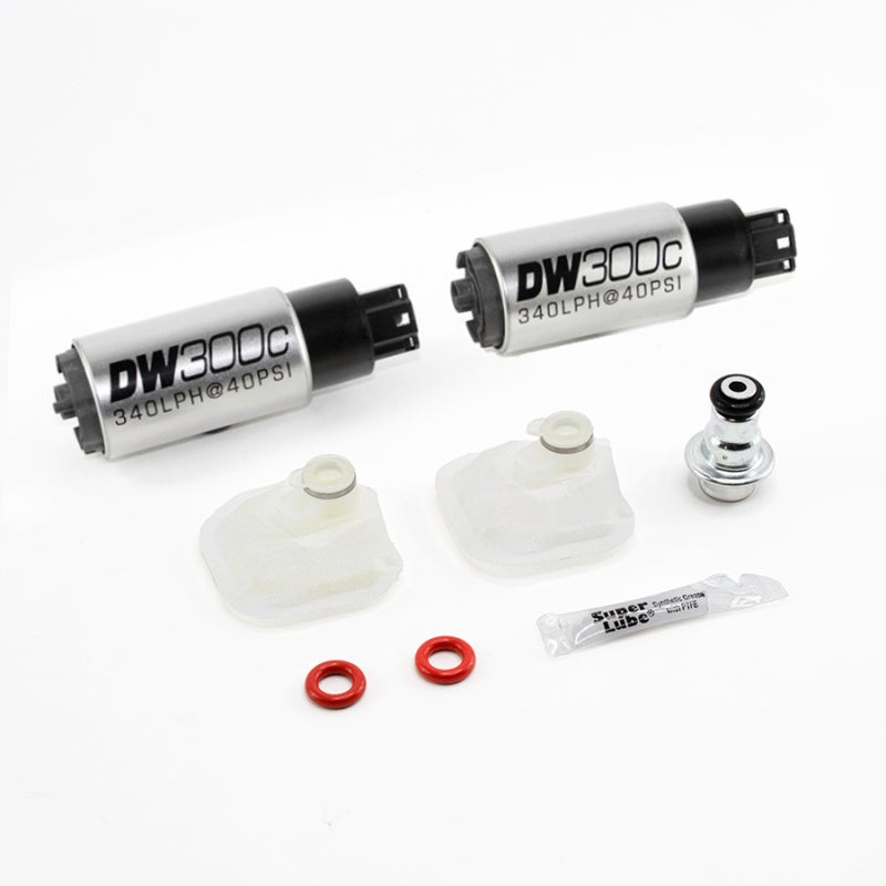 DeatschWerks DW300c 340 LPH In-Tank Fuel Pumps – Set of 2 w/ Install Kit | 2009-2015 Cadillac CTS-V (9-309-1039)