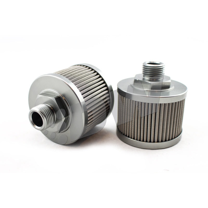 DeatschWerks Stainless Steel 8AN 100 Micron Universal Fuel Pump Pre-Filter (8-01-08100)