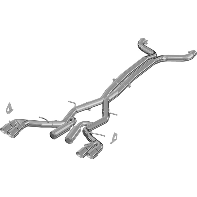 MBRP 3-Inch Race Profile Quad Exit Cat-Back Exhaust w/Aluminized Steel Tips | 2016 – 2024 Chevrolet Camaro ZL1 / SS / LT1 (S7033AL)