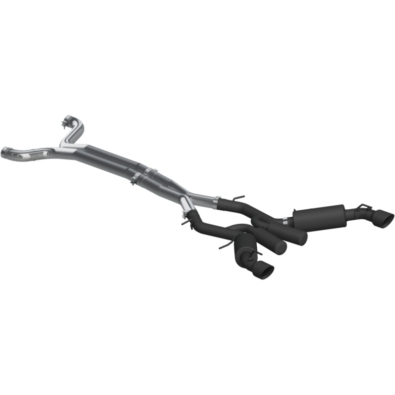 MBRP 3-Inch Street Profile Dual Exit Cat-Back Exhaust w/ Black Tips | 2016 – 2024 Chevrolet Camaro SS (S7035BLK)