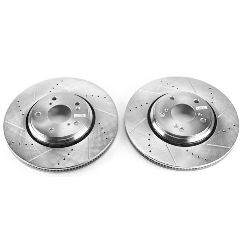 Power Stop Rear Evolution Drilled & Slotted Rotors – Pair | 2017-2021 Honda Civic Si (JBR1747XPR)