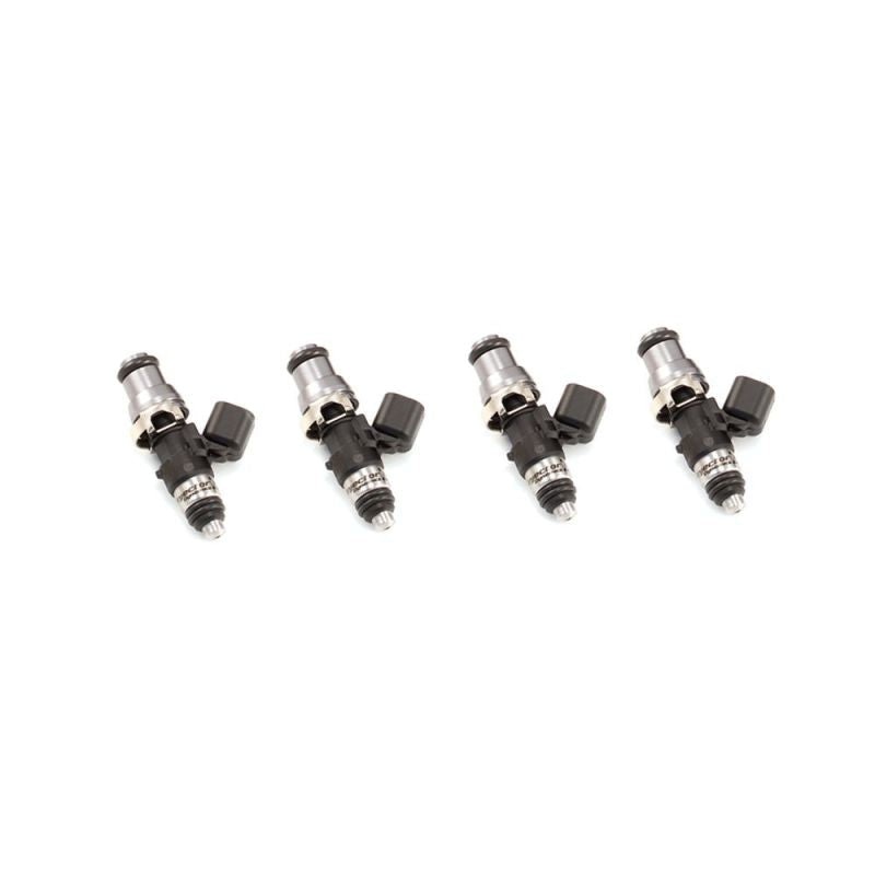 Injector Dynamics 1050cc Injectors-48mm L/14mm Adaptor Top/2x8mm Lower O-Ring SFC Rails Set of 4 (1050.48.14.11.4)