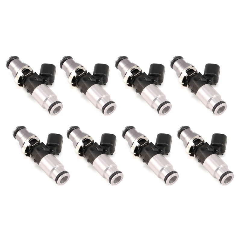 Injector Dynamics – 1050cc Injectors 60mm Length 14mm Grey Adaptor Top – Blue Bottom Adapter Set of 8 (1050.60.14.14B.8)
