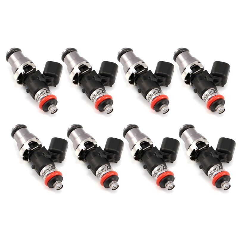 Injector Dynamics 1340cc Injectors-48mm Length – 14mm Grey Top – 15mm Orange Low O-Ring Set of 8 (1300.48.14.15.8)