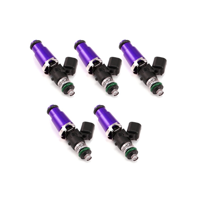 Injector Dynamics 1700cc Injectors – 60mm Length – 14mm Purple Top – 14mm Lower O-Ring Set of 5 (1700.60.14.14.5)