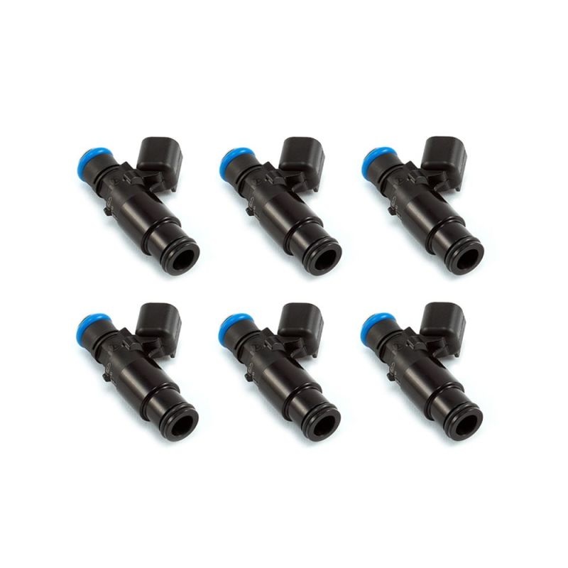 Injector Dynamics 2600-XDS Injectors – 48mm Length – 14mm Top – 14mm Bottom Adapter Set of 6 (2600.48.14.14B.6)