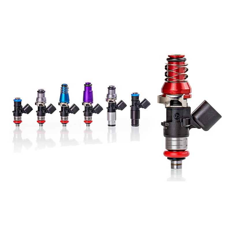 Injector Dynamics ID1050X Injectors – 48mm Length – Mach Top to 11mm – Denso Low Cushion Set of 4 (1050.48.11.D.4)