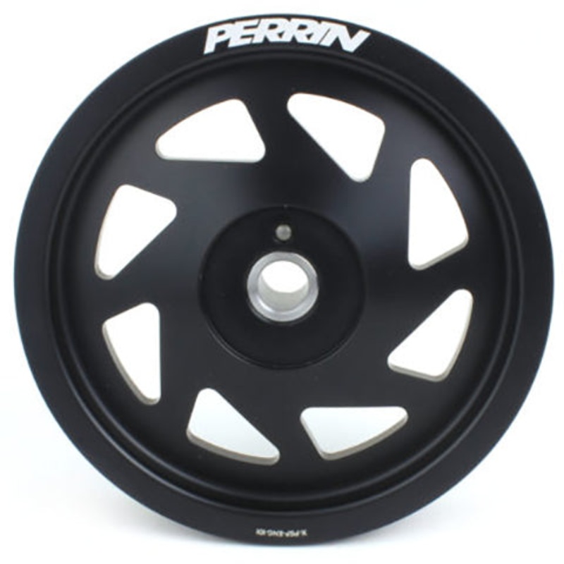 Perrin Lightweight Crank Pulley – Black | 2019-2021 Subaru WRX (PSP-ENG-104BK)