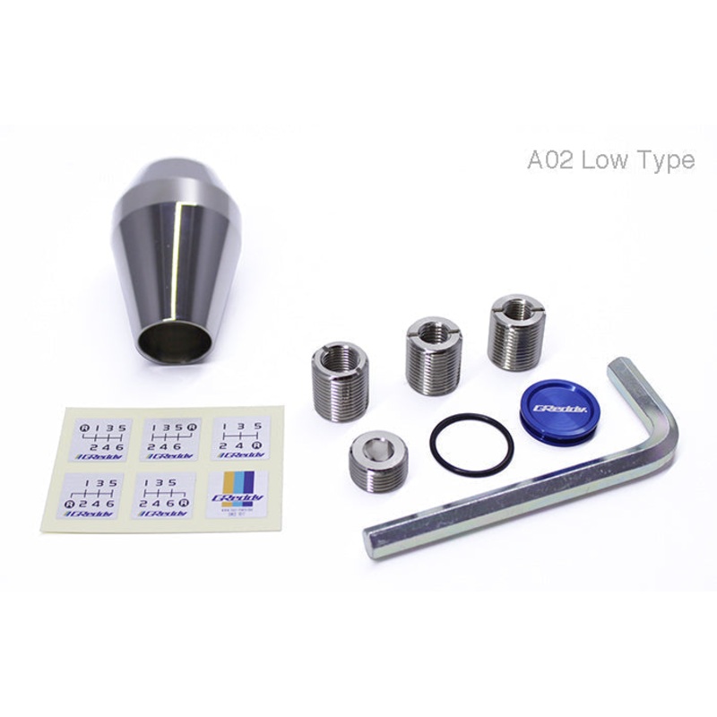 GReddy Shift Knob A02 – Low Type w/ Reverse Lockout Lever | Universal  (14500572)