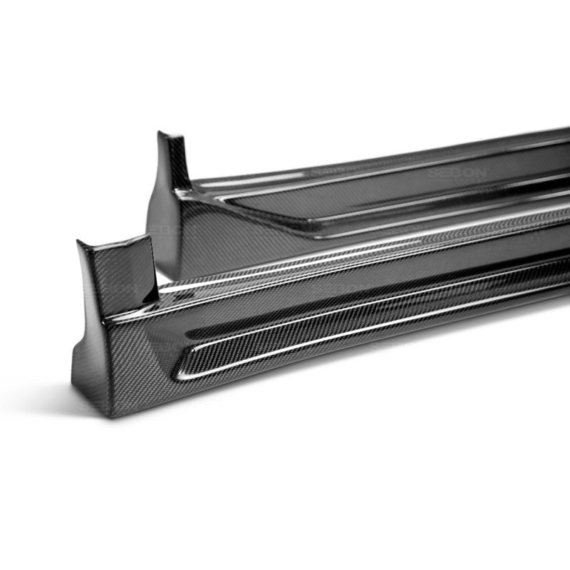 Seibon CW Carbon Fiber Side Skirts | 2004-2005 Subaru WRX (SS0405SBIMP-CW)