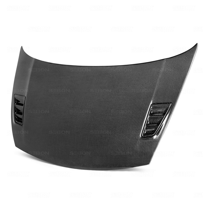 Seibon MG II Carbon Fiber Hood | 2006-2012 Honda Civic 4 Door JDM / Acura CSX (HD0607HDCV4DJ-MGII)